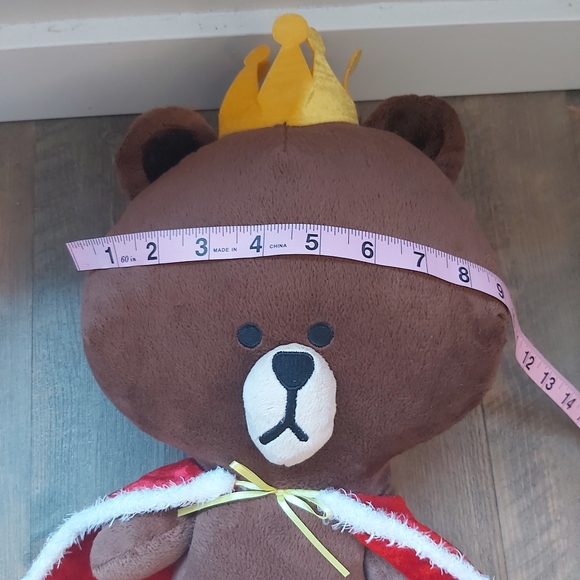 Brown Bear Line Friends Plushie Stuffy King From Japan Authentic - Picture 10 of 10